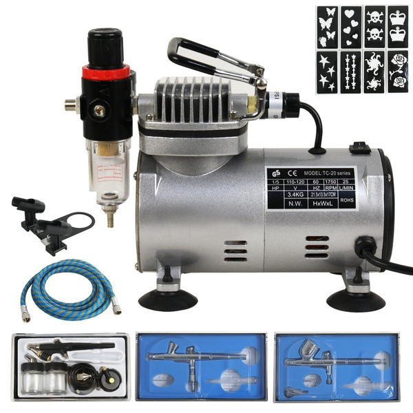 air brush compressor airbrush kit,airbrush paint kit model cars siphon feed  Portable Mini Air Compressor Kit for Airbrushing